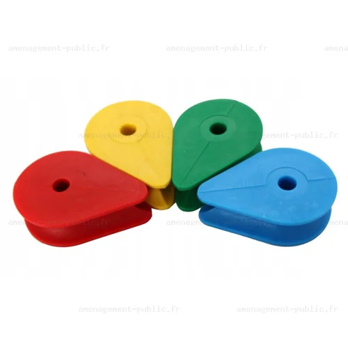 Cosse de corde pleine en plastique avec insert de vis à tête ronde